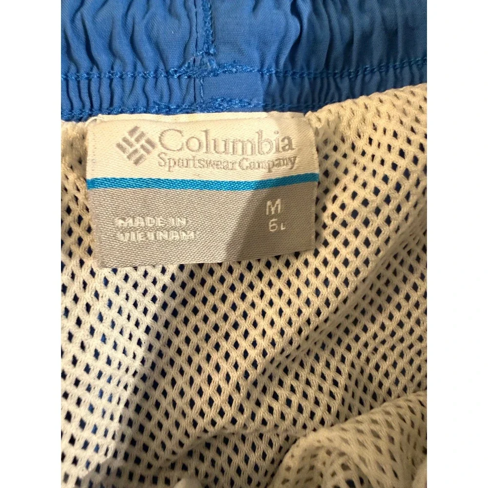 Columbia PFG Blue Performance Fishing Gear Omni-Shade Mesh Lined Shorts Mens M